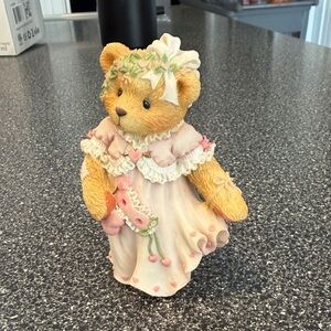 Cherished Teddies Marian Bear Figurine with Pink Dress